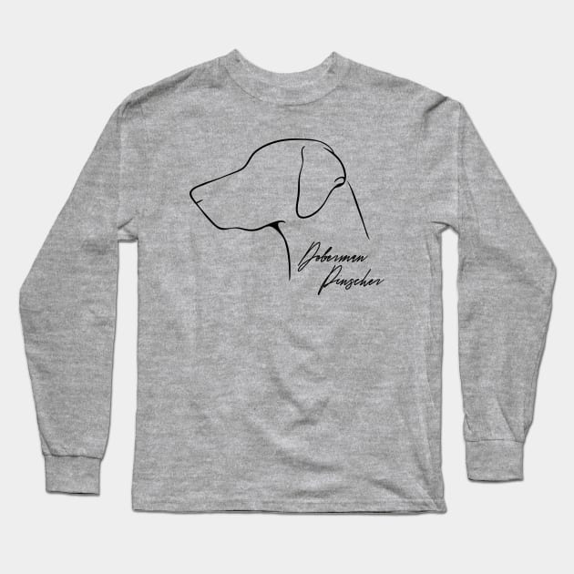 Proud Doberman Pinscher profile dog lover Long Sleeve T-Shirt by wilsigns